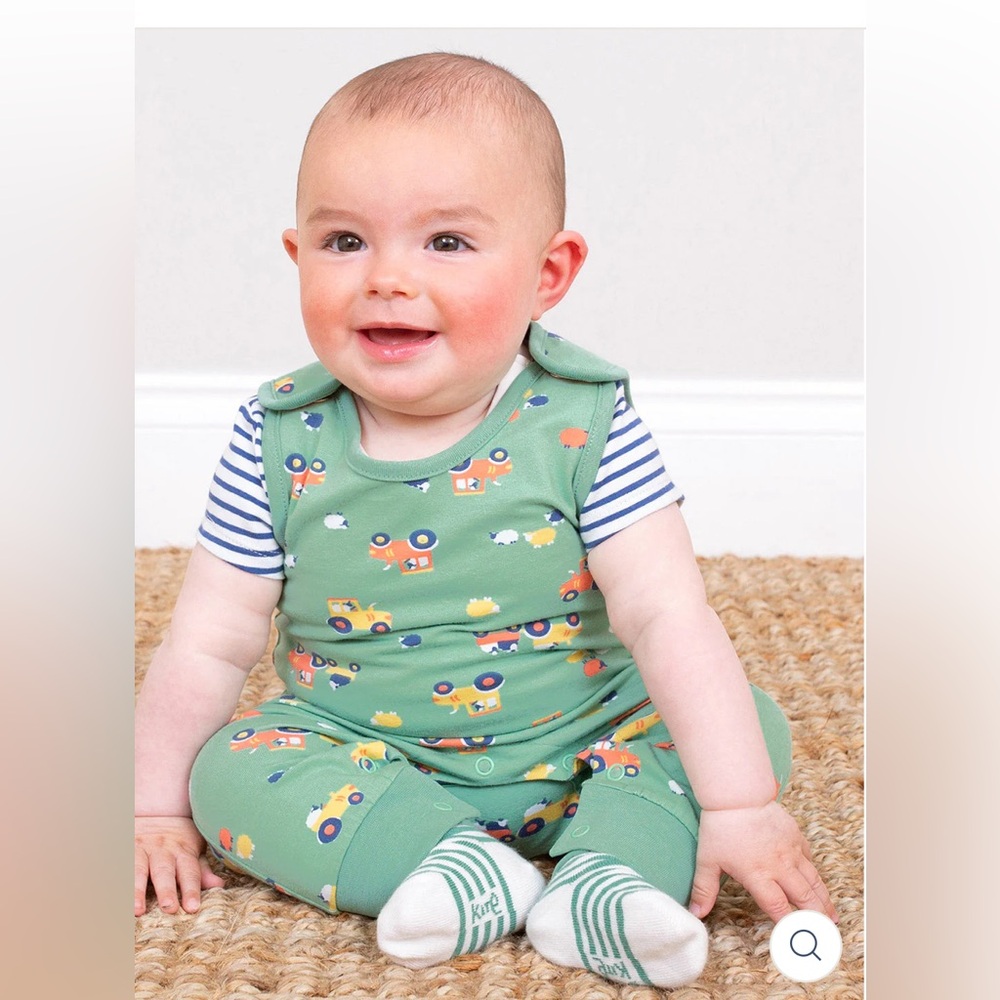 🆕 NWT Kite UK brand sustainable, organic cotton dungarees